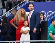 Serena Williams, along with her daughter Adira River and husband Alexis Ohanian